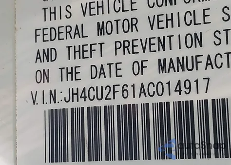 2010 Acura Tsx 2.4 из США, поврежденный, VIN JH4CU2F61AC014917